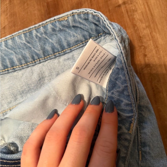 KanCan Light Blue Distressed Denim Shorts - Picture 3 of 3